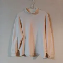 美品【ユニクロU】アイボリー タートルネック スウェット M