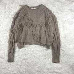 【CLASSICAL ELF】ショート丈 ニット ケーブル編み オーバーサイズ