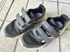 adidas キッズ スニーカー ブラック ベルクロ