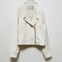 MAJESTIC LEGON ノーカラーライダースジャケット バックレースアップ