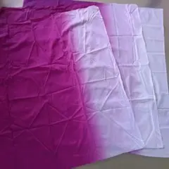 ナイロン製　グラデーション風呂敷　紫　約101cm角　昭和レトロ　3枚セット