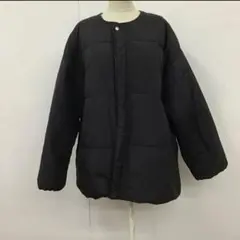 ADAM ET ROP テントシルエットダウンライク中綿 ジャケット 黒