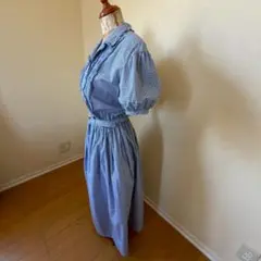 INGEBORG インゲボルグ　ギンガムチェックロングシャツワンピース