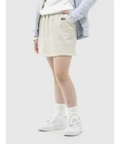 GAP ロゴ スウェットスカート　L 140 オフホワイト