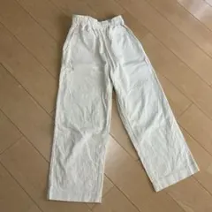 calen h. カレンアッシュ　コーデュロイワイドパンツ　ホワイト