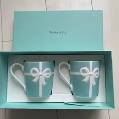 Tiffany & Co. リボンデザインマグカップ2個セット