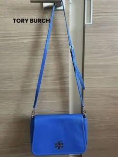 美品‼️トリーバーチショルダーバッグ　正規品　2way ハンドバッグ　ブルー　本革
