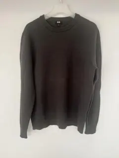 ウォッシャブルミラノリブクルーネックセーター ダークグレー　L