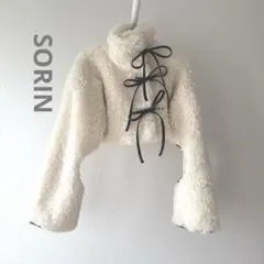 SORIN Synthetic Fur Lace-up Cardigan