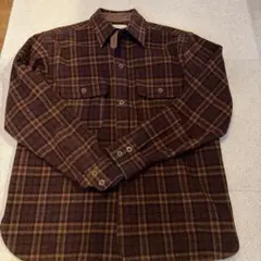 服*)様 ビームスプラス　 ブラウン系チェック長袖シャツ