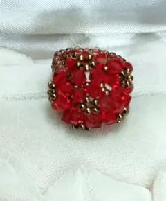 ビーズリング フラワーモチーフ