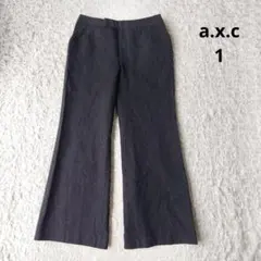 【a.x.c】 ロートレアモン　ワイドパンツ　フレアパンツ　毛100%　オフィス