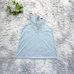 Abercrombie【XS】ライトブルー キャミソール レース バックリボンのサムネイル