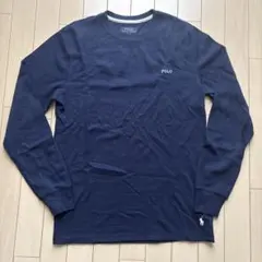 【美品】ポロ　長袖カットソー　ネイビー　Mサイズ