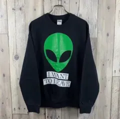 GILDAN ギルダン エイリアン プリント スウェット トレーナー M