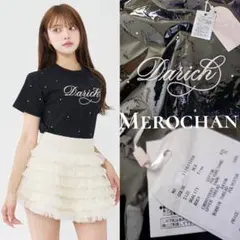 ダーリッチ DarichエンブロイダリービジューTシャツ ブラック