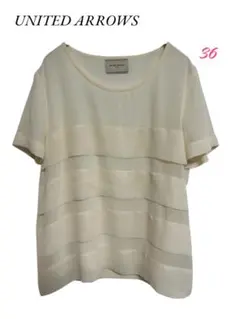 UNITED ARROWS【美品】 半袖シャツ トップス　アイボリー　36