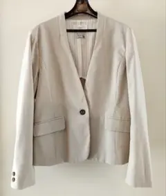 index ノーカラージャケット ベージュ M 38