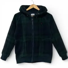 Gymphlex ジムフレックス ボアジャケット グリーン チェック