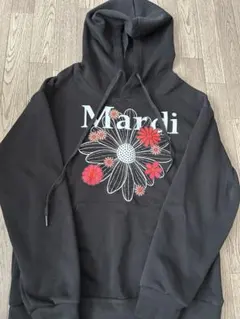 SHEIN Marni 花柄刺繍 パーカー 黒 春秋冬