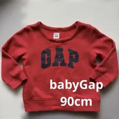 babyGap GAP ロゴ入り トレーナー 赤 90cm