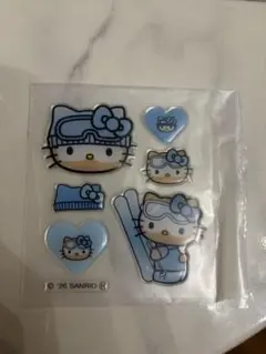 雪焼けハローキティ　ステッカー 6個セット