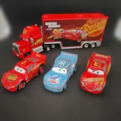 カーズトミカ マックイーン3台 トレーラーセット