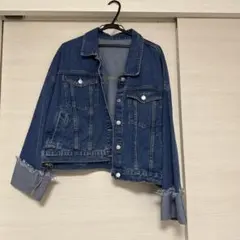 フリンジ付きデニムジャケット