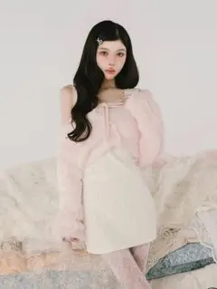 Darich ケーブルニットソーセットミニワンピース