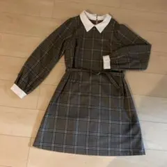 チェックワンピース