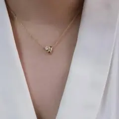 金属アレルギー対応 ジオメトリック ジルコンネックレス R6N003