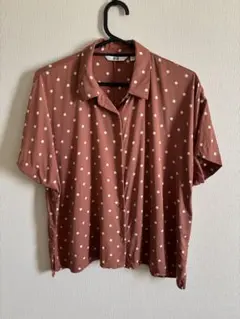 UNIQLO 半袖ドット柄シャツ Sサイズ