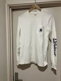 カーハートロンハーマン ホワイト 長袖シャツ ポケット付き