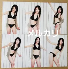田村あかね 生写真2枚セット③レースクイーン(ハガキサイズ)水着（再