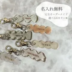 【名入れ無料】レジンキーホルダーハンドメイド ニュアンスカラー 名前キーホルダー