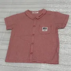 ミキハウス 赤チェック シャツ 80サイズ