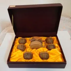 陶器製中国茶器セット（急須1、湯呑み6）