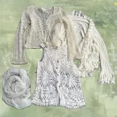 森ガール　フェアリーグランジ　4点セット　平成　y2k カーディガン　ベスト