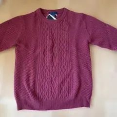 新品　simplicite シンプリシテェ　 ウールブレンドセーター　ワイン