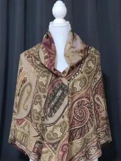 値下げ♪ETRO 大判 ストール 正方形 シルク ウール ペイズリー