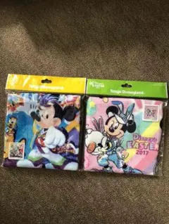 新品未開封　ディズニー　2016 2017 2枚　綿　ハンカチ　ウォッシュタオル