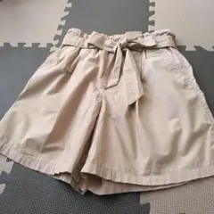ユニクロ ショートパンツ M　リボン　綿 160キッズ　キュロット