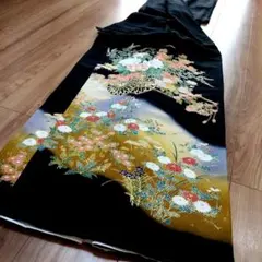 №1の逸品&極美品&レア【正絹 和装小物 着物 振袖 留袖 和 訪問着 黒