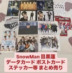 SnowMan 目黒蓮 データカード ポストカード ステッカー 特典 まとめ売り