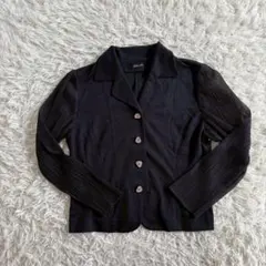 Half Circle 異素材切り替えジャケット ショート丈 レナウン