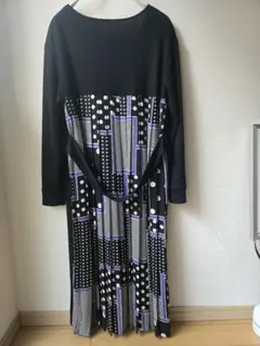 幾何学模様ワンピース ロングワンピース