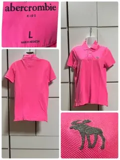 Abercrombieアバクロ ゴルフポロシャツ ピンク レディースS〜M相当のサムネイル