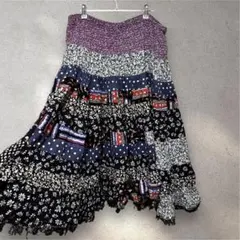 総柄　フレアスカート 多色 花柄　大きいサイズ　ゆったり