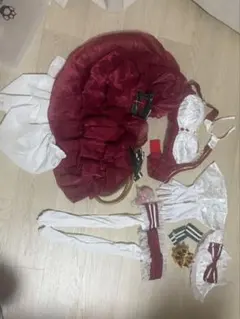 コスプレ　サンタ　リゼロ　レム　ラム　クリスマス　衣装+ ウィッグ