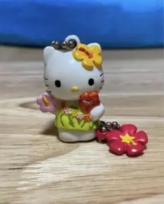 ハローキティ ハワイアン　フラワーストラップキーホルダー